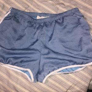 blue shorts